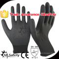 SRSAFETY 13G Nylon Strick Nitril Hand Handschuh / Schwarz Nylon Liner beschichtet schwarz Nitril auf Palme, sandige Oberfläche